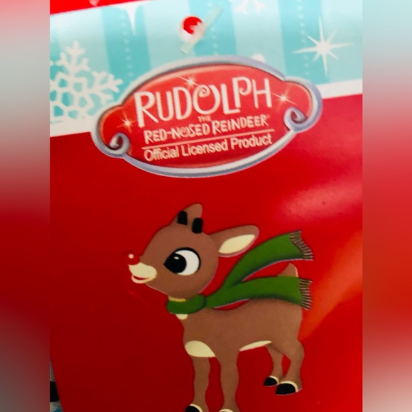 Rudolf The red Nosed Reindeer plush toy rattle My First Bumble security blanket. - Picture 4 of 4